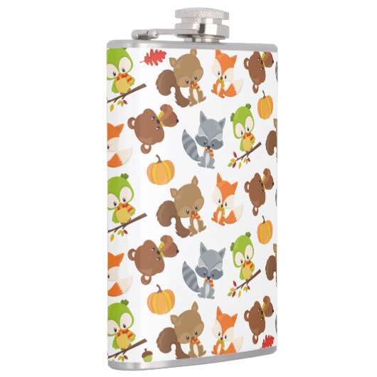 森林動物，森林動物，秋動物 フラスク (右)