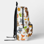 森林動物，森林動物，秋動物 プリントバックパック (左)