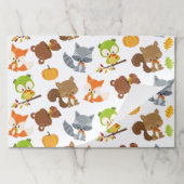 森林動物，森林動物，秋動物 ペーパーパッド (折り畳み)
