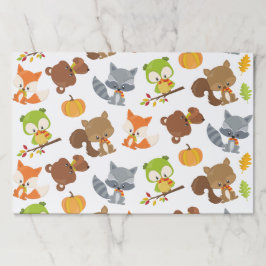 森林動物，森林動物，秋動物 ペーパーパッド