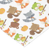 森林動物，森林動物，秋動物 ミディアムテーブルランナー (コーナー)