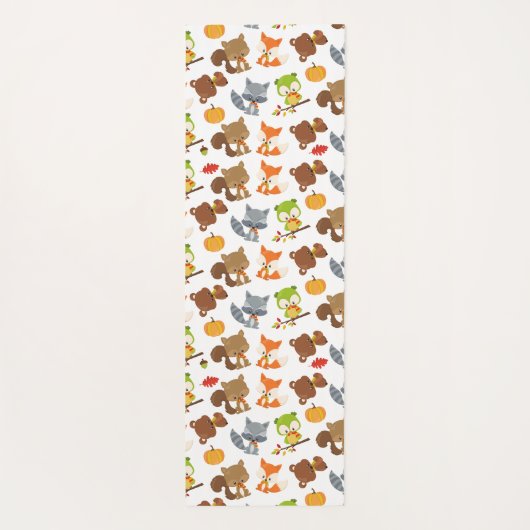 森林動物，森林動物，秋動物 ヨガマット (裏面)
