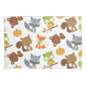 森林動物，森林動物，秋動物 枕カバー (正面)