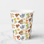 森林動物，森林動物，秋動物 紙コップ (裏面)