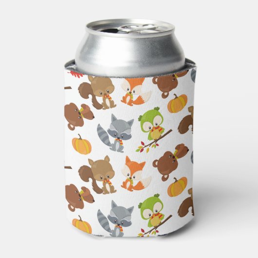 森林動物，森林動物，秋動物 缶クーラー (缶正面)