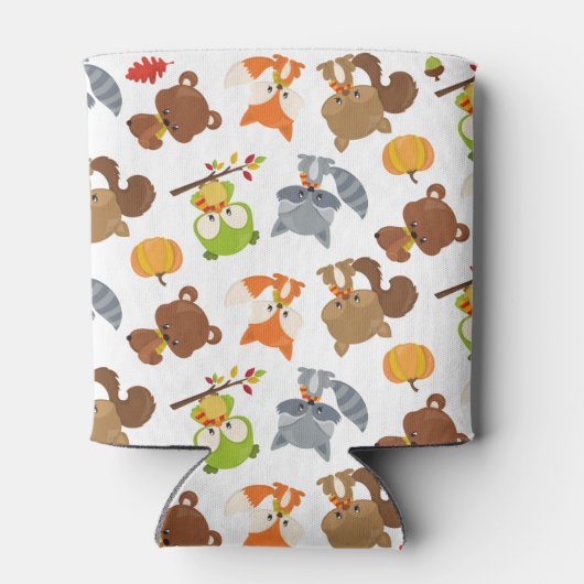 森林動物，森林動物，秋動物 缶クーラー (裏面)