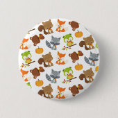 森林動物,森林動物,秋動物 缶バッジ (正面)