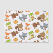 森林動物，森林動物，秋動物 薄葉紙 (正面)