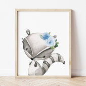 森林動物，森林動物，青い花