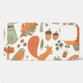 森林動物:秋カラフル背景。 Case-Mate iPhoneケース (裏面 (横))