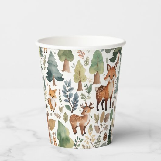 森林動物 紙コップ (裏面)