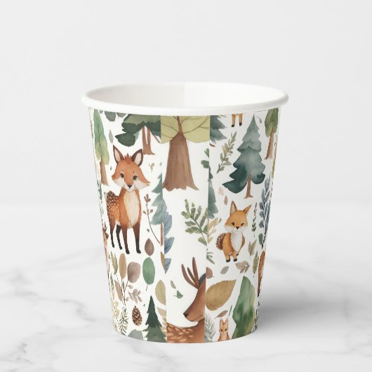森林動物 紙コップ (左)