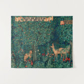 森林動物，緑のキツネとドウ，W.モリス タペストリー (正面(横))