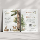 森林動物 | 1組のカップルで赤ちゃんシャワー 招待状