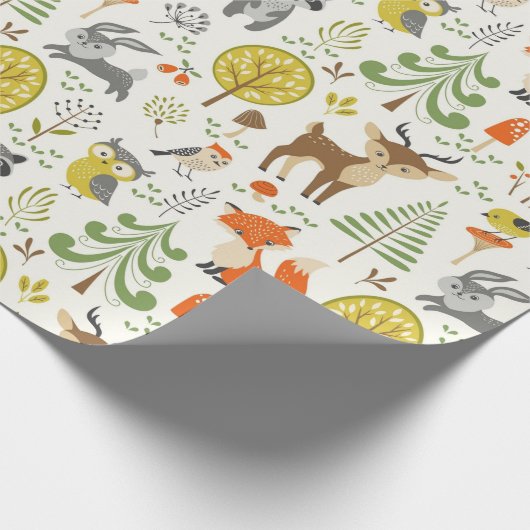 森林及び森林動物 ラッピングペーパー (角)