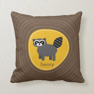 森林友人のアライグマのアメリカ人のMoJoの枕 クッション