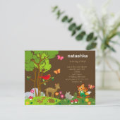 森林友人のベビーシャワーの招待状 招待状 (スタンド正面)