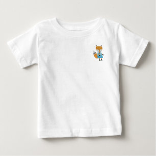 森林友人の愛らしく小さい森林キツネ ベビーTシャツ