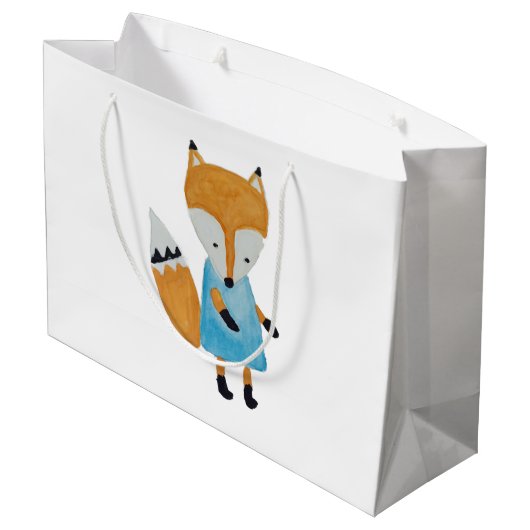 森林友人の愛らしく小さい森林キツネ ラージペーパーバッグ (裏面アングル)