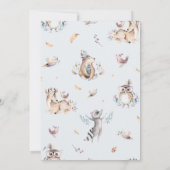 森林友人の野生の1匹の誕生日の招待状 招待状 (裏面)