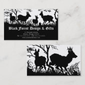 森林古いヨーロッパ式の野生のシカ 名刺 (正面/裏面)