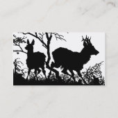 森林古いヨーロッパ式の野生のシカ 名刺 (裏面)