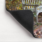 森林地帯のマウスパッドの空のベンチ椅子 マウスパッド (コーナー)