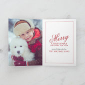 森林地飾帯のサンタクロースの木 シーズンカード (内部)