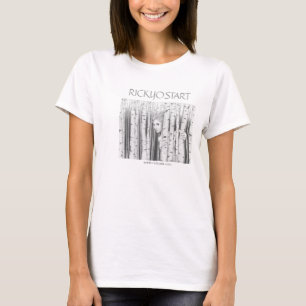 森林女の子の女性のTシャツの白媒体 Tシャツ