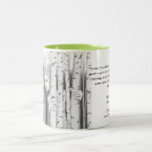 森林女の子の「Saltus Puella」の幸せな思考のコーヒー ツートーンマグカップ (中央)