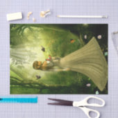 森林女の子 薄葉紙 (クラフト)