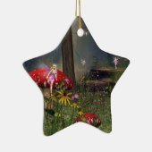 森林妖精のクリスマスのオーナメント セラミックオーナメント (右)