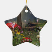 森林妖精のクリスマスのオーナメント セラミックオーナメント (裏面)