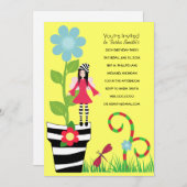 森林妖精のバースデーパーティ招待状 招待状 (正面/裏面)