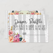 森林子供部屋のベビーのシカおよびキツネのベビーシャワー エンクロージャーカード (正面/裏面)