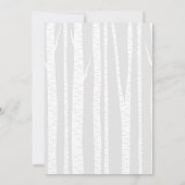 森林子供部屋のベビーのシカおよびキツネのベビーシャワー 招待状 (裏面)