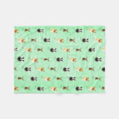 森林孤のアナグマの雄鹿のシカはヒップスターの孤を印刷します フリースブランケット (正面(横))