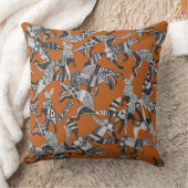 森林孤のパーティーのオレンジ クッション (ブランケット)