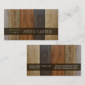 森林官の木製の森林は床のWoodworkerカードに乗ります 名刺 (正面/裏面)