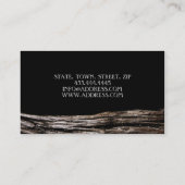 森林官の木製の森林木の自然の農家の家具 名刺 (裏面)