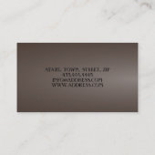 森林官の木製の森林木の自然販売法 名刺 (裏面)