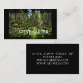 森林官の緑の森林木の自然木 名刺 (正面/裏面)