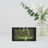森林官の緑の森林木の自然木 名刺 (スタンド正面)