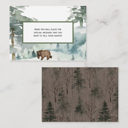 森林山くまのエンクロージャカード エンクロージャーカード (正面/裏面)