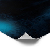 森林川の上の三日月 ポスター (角)