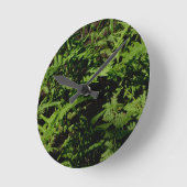 森林床シダ ラウンド壁時計 (傾斜)