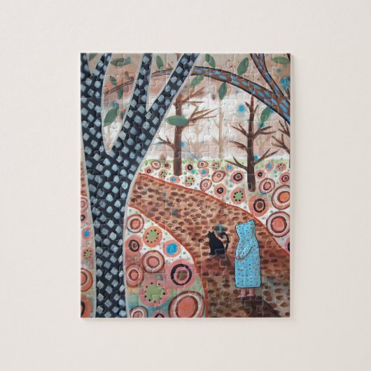 森林庭の景色 ジグソーパズル (縦)
