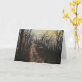 森林挨拶状を通して カード (黄色い花)