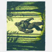 森林散歩のためのビッグフットサスカッチ フリースブランケット (正面)