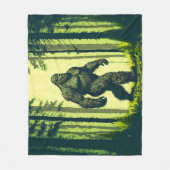 森林散歩のためのビッグフットサスカッチ フリースブランケット (正面)